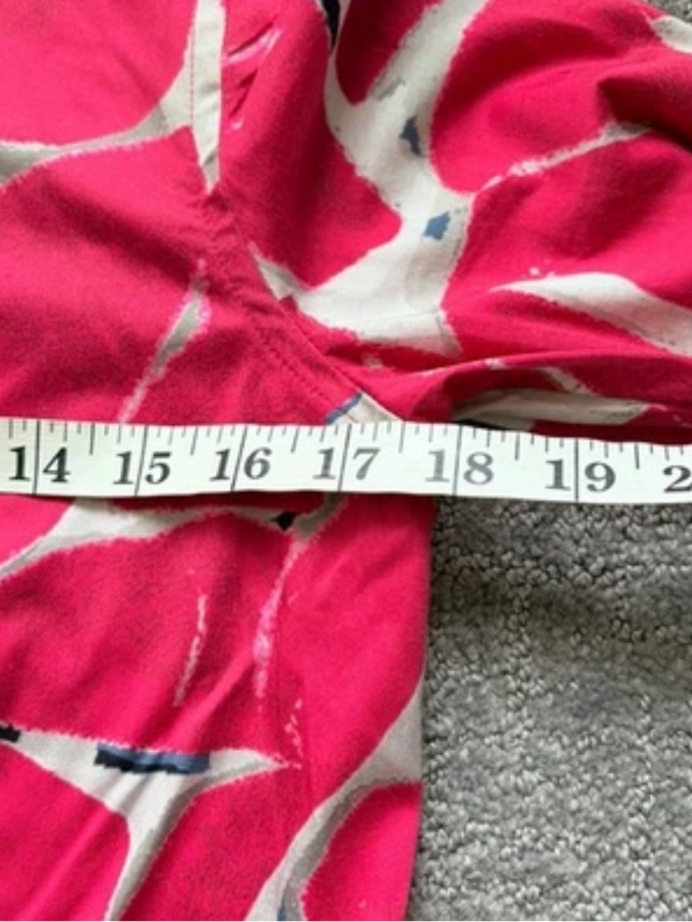 NIC + ZOE Dress Small Red Bold Petals Jessie Stretch Cotton SPRING Shirtdress - Picture 13 of 16